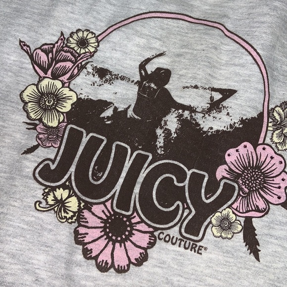 Original Juicy Couture Short Sleeve Sweatshirt Top - Picture 2 of 4